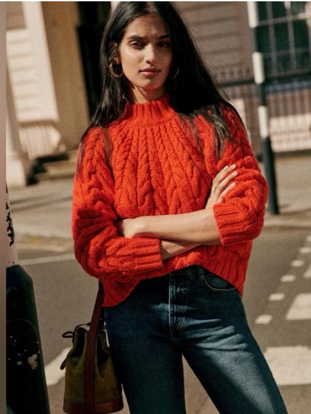 Sezane Diego Jumper Rouge Orange XS